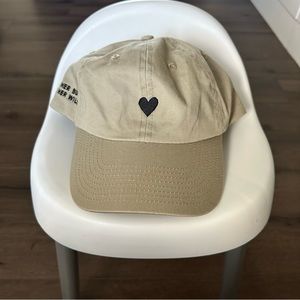 Baseball hat with heart
